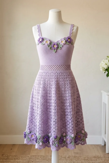 Lavender Garden Crochet Summer Dress Free Crochet Pattern
