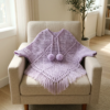 Lavender Granny Square Baby Poncho Free Crochet Pattern