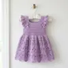 Lavender Lace Baby Dress Free Crochet Pattern