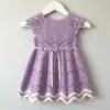 Lavender Lace Chevron Baby Dress Free Crochet Pattern