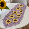 Lavender Sunflower Lattice Runner Crochet Pattern