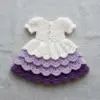 Lavender Tiered Ruffle Doll Dress Free Crochet Pattern