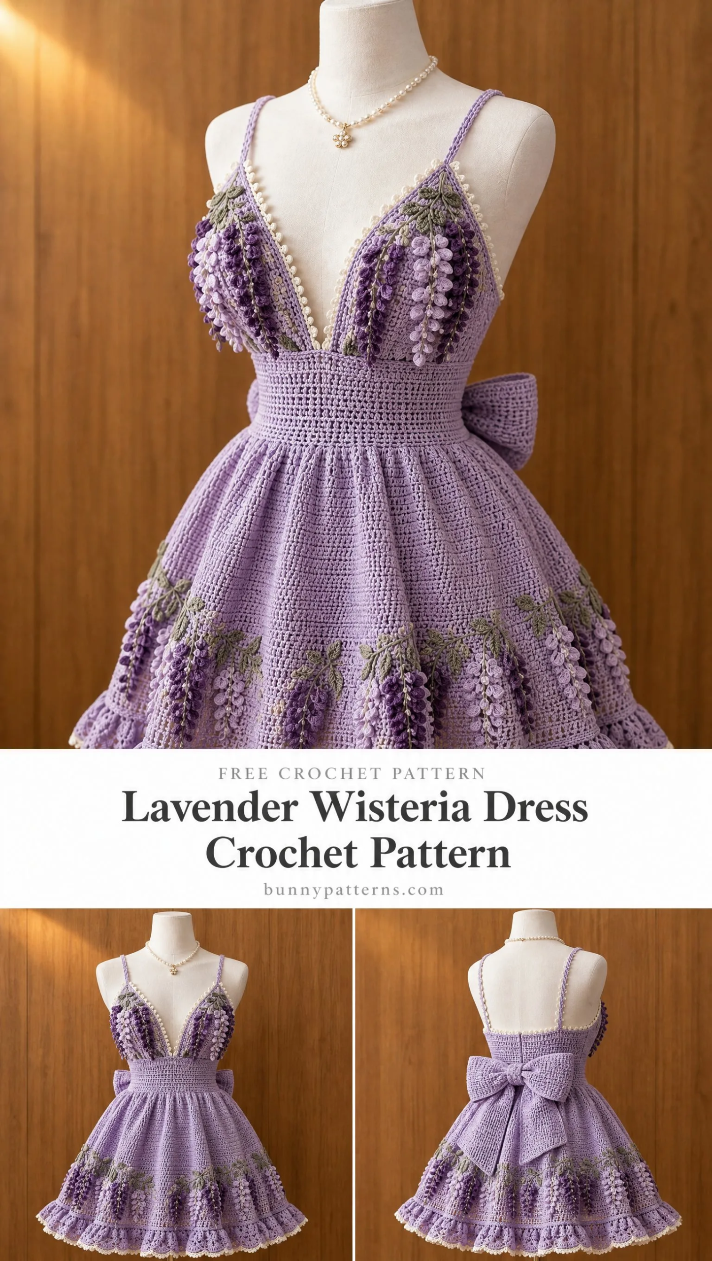 Lavender Wisteria Dress Crochet Pattern
