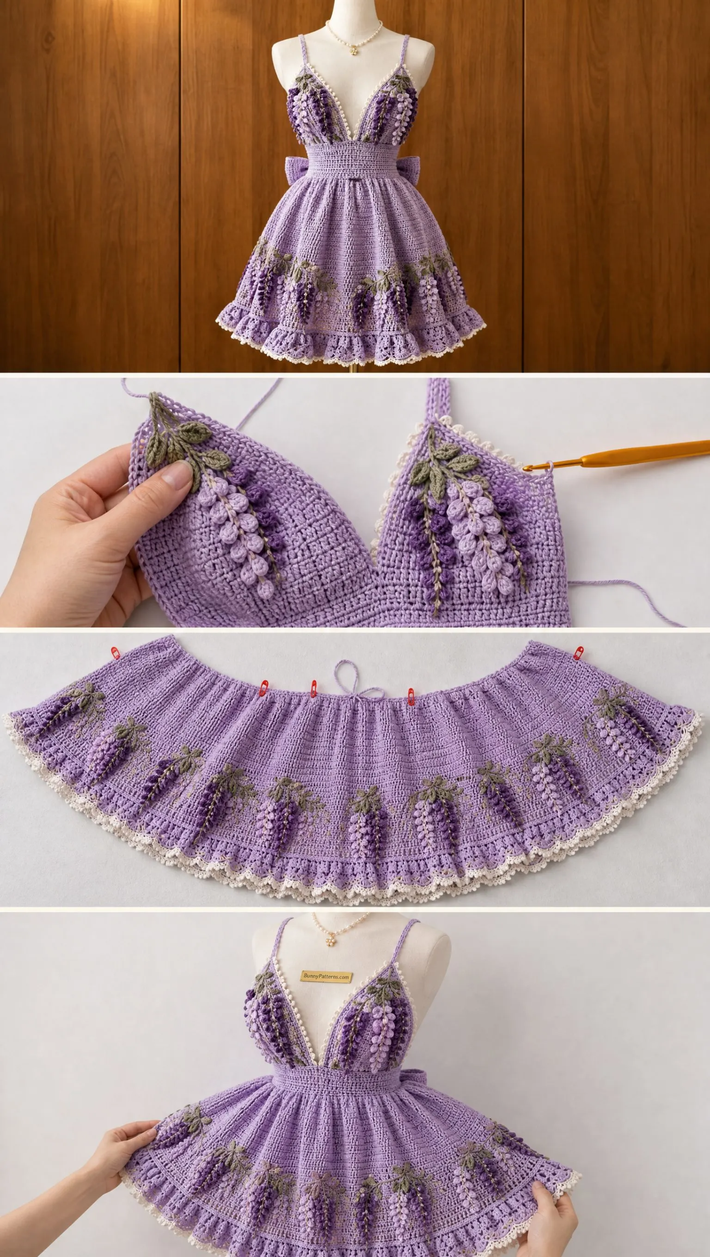 Lavender Wisteria Dress Crochet Pattern