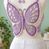 Lilac Butterfly Open-Back Top Crochet Pattern