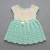 Mint and Cream Baby Dress Free Crochet Pattern