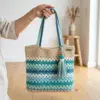 Ocean Breeze Granny Tote Bag Free Crochet Pattern