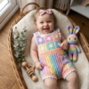 Pastel Rainbow Granny Romper Free Crochet Pattern