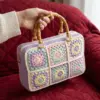 Pastel Rainbow Granny Square Purse Free Crochet Pattern