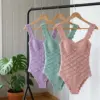 Pastel Rainbow Shell Stitch Bodysuit Free Pattern
