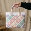 Pastel Spring Granny Square Purse Free Crochet Pattern