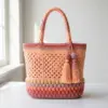 Pastel Sunset Granny Tote Bag Free Crochet Pattern