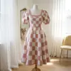 Pink Gingham Crochet Summer Dress Free Crochet Pattern