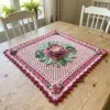 Pink Rose Garden Table Runner Free Crochet Pattern
