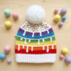 Rainbow Drip Cake Beanie Free Crochet Pattern