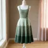 Sage Green Boho Crochet Sundress Free Pattern
