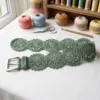 Sage Green Botanical Lace Belt Free Crochet Pattern