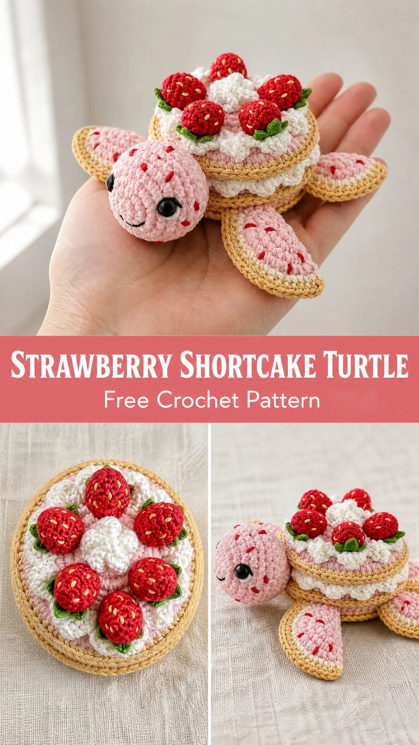 Strawberry Shortcake Turtle Free Crochet Pattern