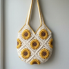 Sunflower Granny Square Market Bag Free Crochet Pattern