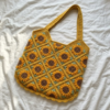 Sunflower Granny Square Mustard Tote Free Crochet Pattern