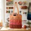 Sunset Gradient Grid Tote Free Crochet Pattern