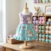 Unicorn Rainbow Toddler Dress Free Crochet Pattern